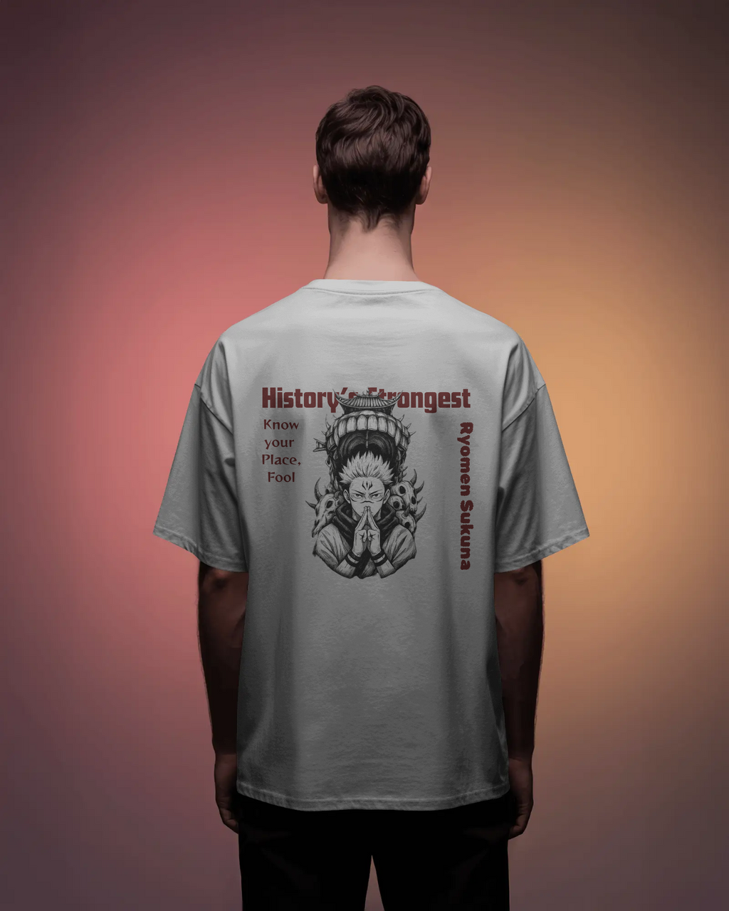Gojo x Sukuna Front & Back Premium Unisex Oversized Tee