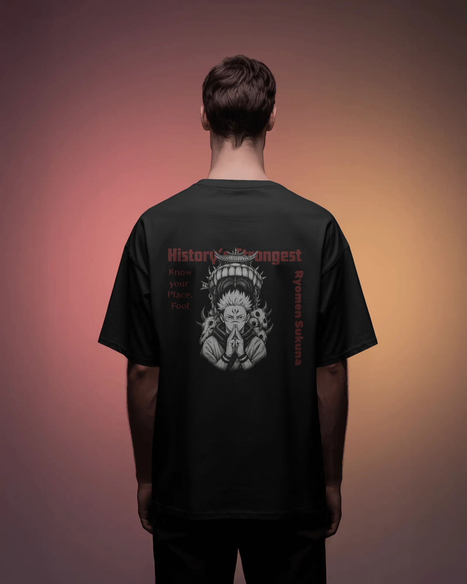 Gojo x Sukuna Front & Back Premium Unisex Oversized Tee