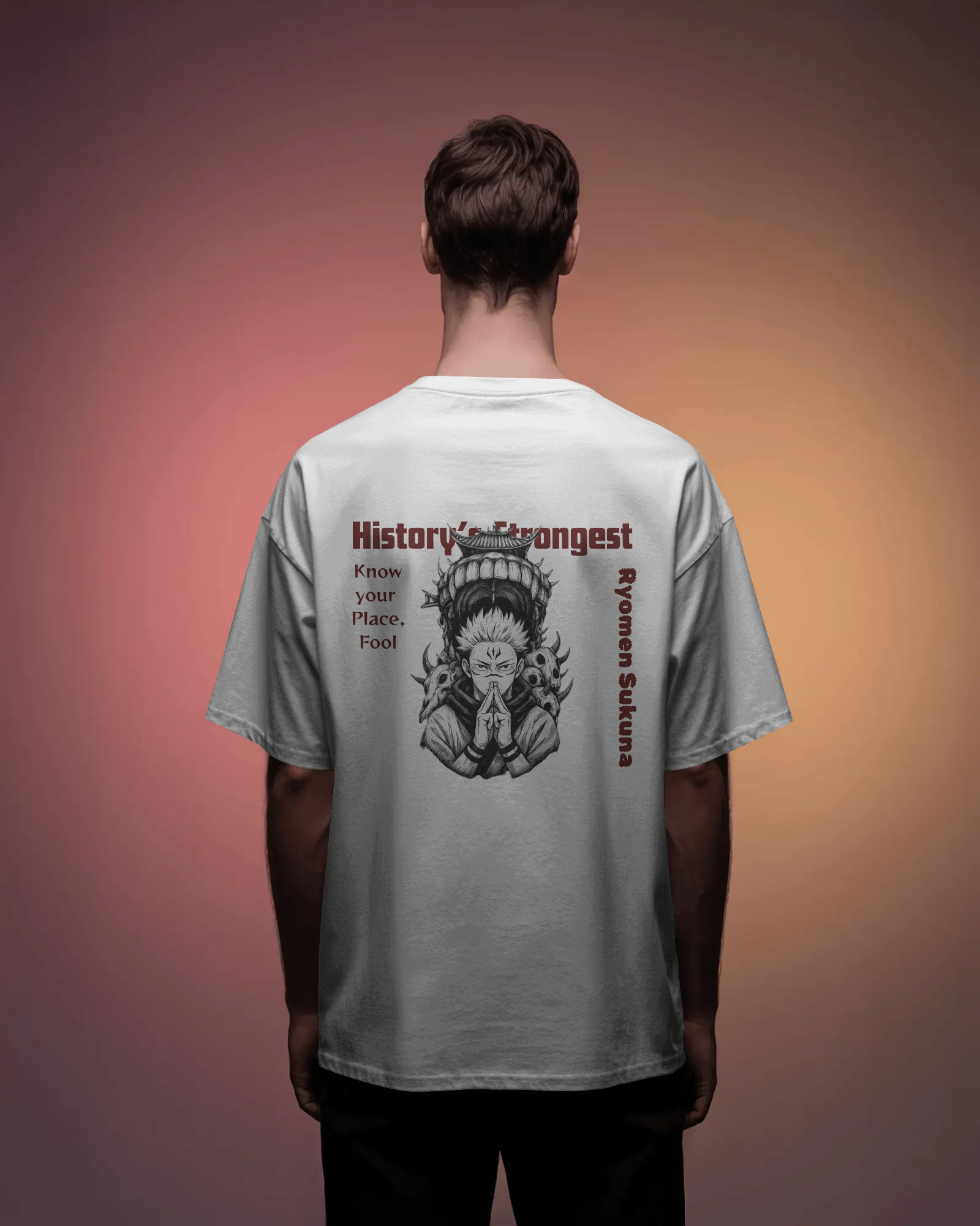Gojo x Sukuna Front & Back Premium Unisex Oversized Tee