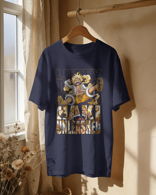 Luffy Gear 5 Unleashed Unisex Oversized Tee – 240 GSM Premium Cotton | Kaizen