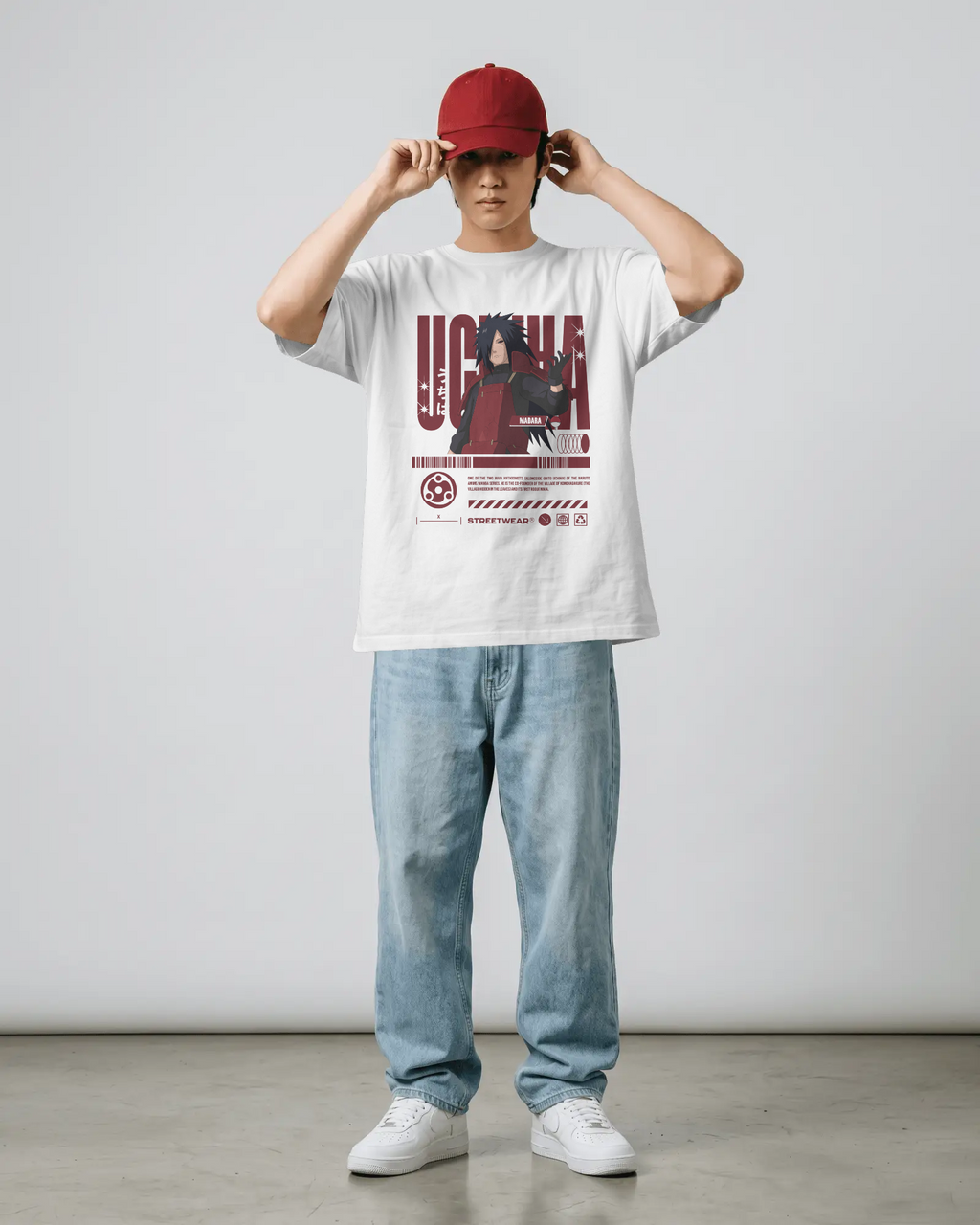 Madara Uchiha Streetwear Unisex Oversized Tee – 240 GSM Premium Cotton | Kaizen